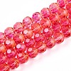Baking Paint Transparent Glass Beads Strands DGLA-A035-T10mm-A02-1
