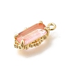 Brass Glass Charms KK-U061-10G-01-2