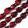 Ladybug Handmade Lampwork Beads Strands LAMP-R004-11-3