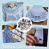 16Pcs 1-Hole Shell Alloy Shank Buttons BUTT-NB0002-03P-5