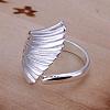 Romantic Wing Brass Cuff Rings RJEW-BB13132-8-1