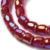 Electroplate Opaque Glass Beads GLAA-F108-10B-02-1
