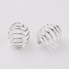 Iron Wrap-around Spiral Bead Cages E181Y-S-2