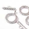 Silver Color Plated Tibetan Alloy Toggle Clasps X-LF0211Y-NFS-2