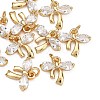 SHEGRACE Brass Clear Cubic Zirconia Charms XGRQ2O472-422G-1