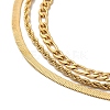 Stainless Steel Chains Three Layers Necklaces NJEW-D054-01B-02G-2