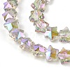 Electroplate Transparent Glass Beads Strands EGLA-U004-03A-HP05-3