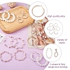 Kissitty 7 Pairs 7 Style Resin Pearl Beaded C-shape & Ring Dangle Stud Earrings FIND-KS0001-16-3