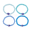 Cat Eye Beads Stretch Bracelets BJEW-JB10969-4