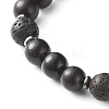 Energy Power Cross Beads Stretch Bracelets Set for Men Women BJEW-JB06891-10