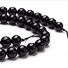 Natural Black Tourmaline Beads Strands X-G-L554-02-8mm-2