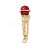Brass Enamel Pendants KK-Z125-14G-04-1