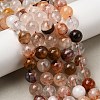 Natural Hematoid Quartz Round Beads Strands G-N0078-10mm-06-01-5