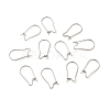 Tarnish Resistant 316 Surgical Stainless Steel Hoop Earrings Findings Kidney Ear Wires LS-STAS-E009-6-4