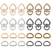 24Pcs 8 Styles Iron D Ring DIY-PH0028-85-1