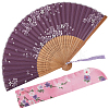 1Pc Bamboo & Silk Folding Fan AJEW-CN0003-91A-1