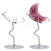 Zinc Alloy Crystal Rock Display Easels ODIS-WH0038-297P-1