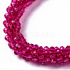 Faceted Transparent Glass Beads Stretch Bracelets BJEW-S144-002F-03-3