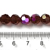 Electroplate Transparent Glass Beads Strands EGLA-A035-T8mm-L02-4