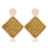 Alloy Rattan Woven Dangle Stud Earrings FS-WGA068A-06-2