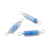 Natural Blue Aventurine Connector Charms PALLOY-JF01574-12-1