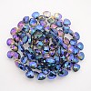Faceted Drop Electroplate Rainbow Plated Glass Beads Strands EGLA-P014-F03-1