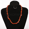Natural Red Jasper Chip Beaded Necklaces for Women FS-WG9F5E2-11-1