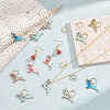 Alloy Enamel Pendant Locking Stitch Markers HJEW-AB00167-4