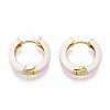 Brass Huggie Hoop Earrings EJEW-S209-07-4