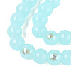 Electroplate Imitation Jade Glass Beads Strands EGLA-Q132-6MM-01B-05-3