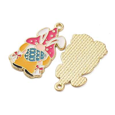 Easter Alloy Enamel Pendants ENAM-V002-02C-G-1
