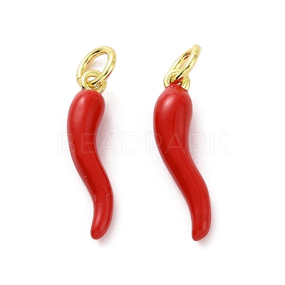 Rack Plating Brass Enamel Charms X-KK-C008-20G-04-1