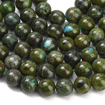 Natural Green Jasper Beads Strands GG-CBA007A-B04-8mm-1