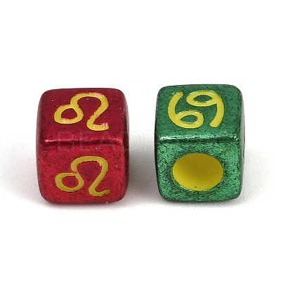 Opaque Acrylic Beads OACR-H052-03B-1