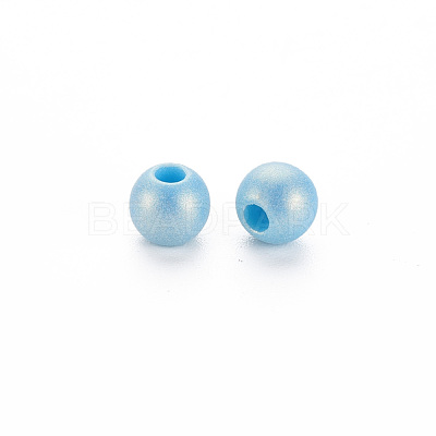 Spray Painted Opaque Acrylic Beads ACRP-S679-C33-1