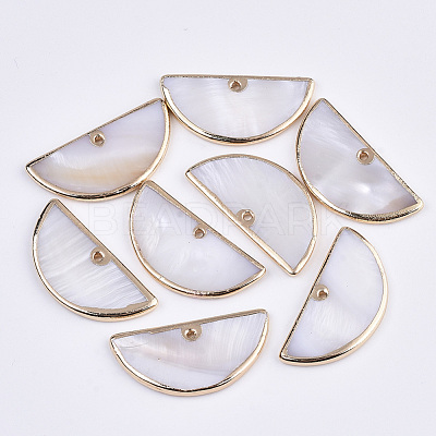Natural Freshwater Shell Pendants X-SSHEL-R045-12-1