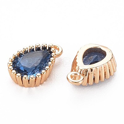 Brass Inlaid Cubic Zirconia Charms KK-S356-771D-1