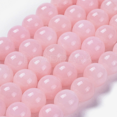 Natural Mashan Jade Round Beads Strands X-G-D263-8mm-XS02-1