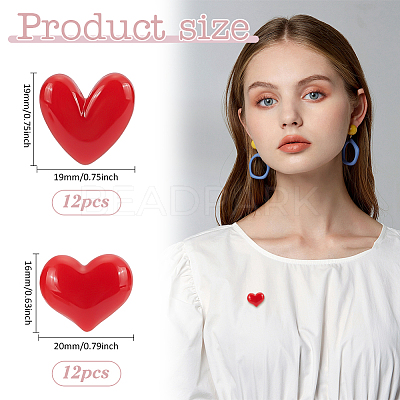 24Pcs 2 Styles Resin Pins JEWB-ME0001-31-1