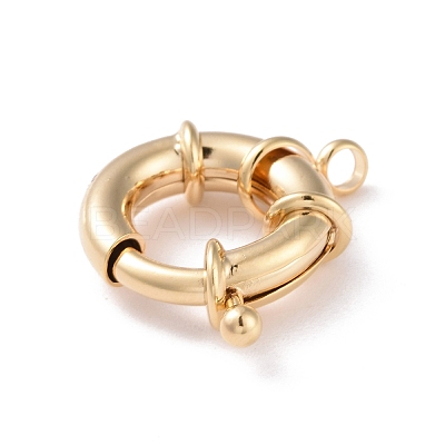 Eco-friendly Brass Spring Ring Clasps KK-D082-02G-1