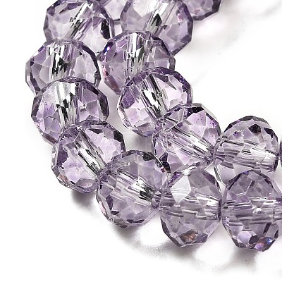 Transparent Baking Paint Glass Beads Strands DGLA-A034-T8mm-D07-1