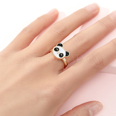 Alloy Enamel Rotatable Cuff Open Rings FS-WGEC271-19-1