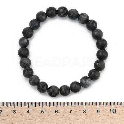 Natural Larvikite Beads Stretch Bracelets BJEW-F380-01-B14-1