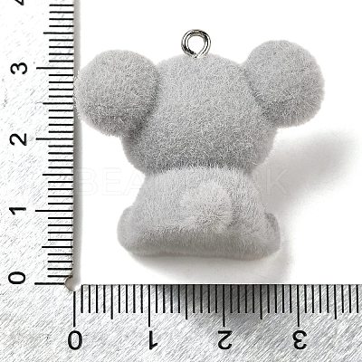 Flocky Resin Pendants LS-RESI-E059-04D-1