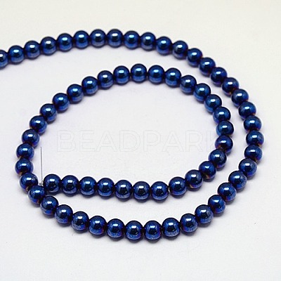 Electroplate Non-magnetic Synthetic Hematite Beads Strands G-J169A-3mm-03-1