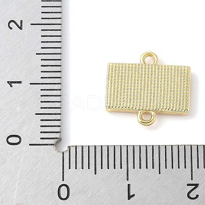 Brass Pave Natural White Shell Connector Charms KK-S522-03B-G-1