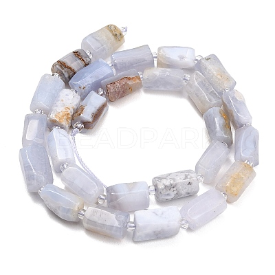 Natural Blue Lace Agate Beads Strands G-D109-A02-1