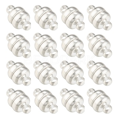 Brass Magnetic Clasps with Loops KK-H361-S-1