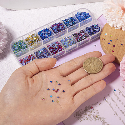 48G 12 Colors Glass Hotfix Rhinestone DIY-TA0004-53-1