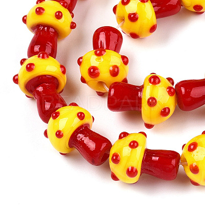 Handmade Lampwork Beads Strands X-LAMP-N024-09I-1